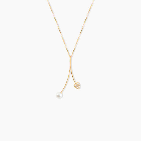 Collier Lucija Or Jaune Perle De Culture Et Oxyde De Zirconium - Colliers Femme | Histoire d&rsquo;Or
