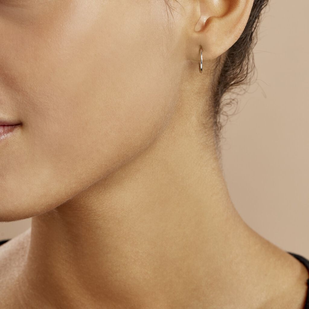 Créoles Valerina Or Blanc - Boucles d'oreilles créoles Femme | Histoire d’Or