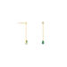 Boucles D'oreilles Pendantes Gracilia Or Jaune Emeraude Diamant - Boucles d'oreilles pendantes Femme | Histoire d’Or