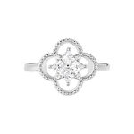 Bague Laetizia Fleur Argent Blanc Oxyde De Zirconium - Bagues avec pierre Femme | Histoire d&rsquo;Or