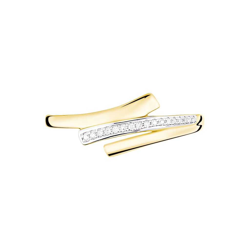 Bague Melia Or Jaune Diamant - Bagues avec pierre Femme | Histoire d’Or