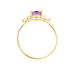 Bague Anaid Or Jaune Amethyste Et Oxyde De Zirconium - Bagues solitaires Femme | Histoire d’Or