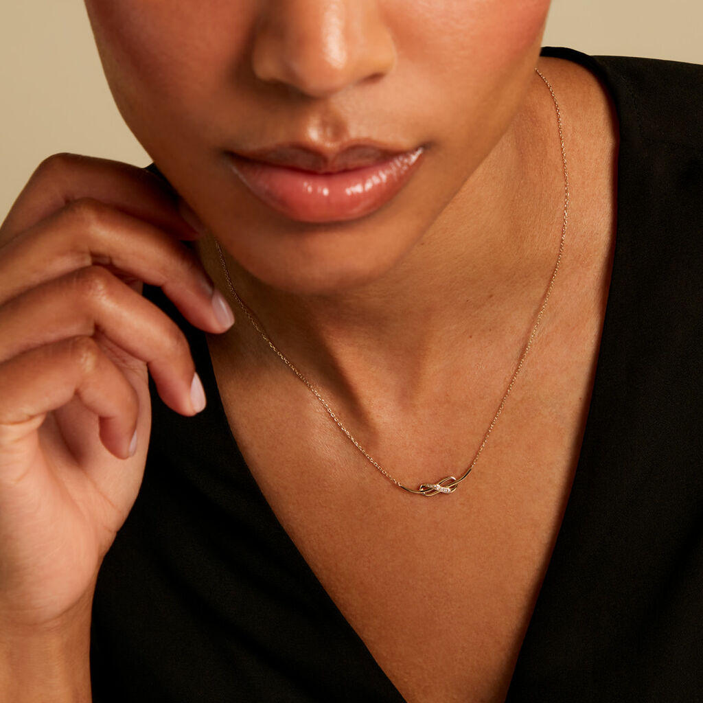 Collier Rabindra Or Jaune Diamant - Colliers Femme | Histoire d&rsquo;Or