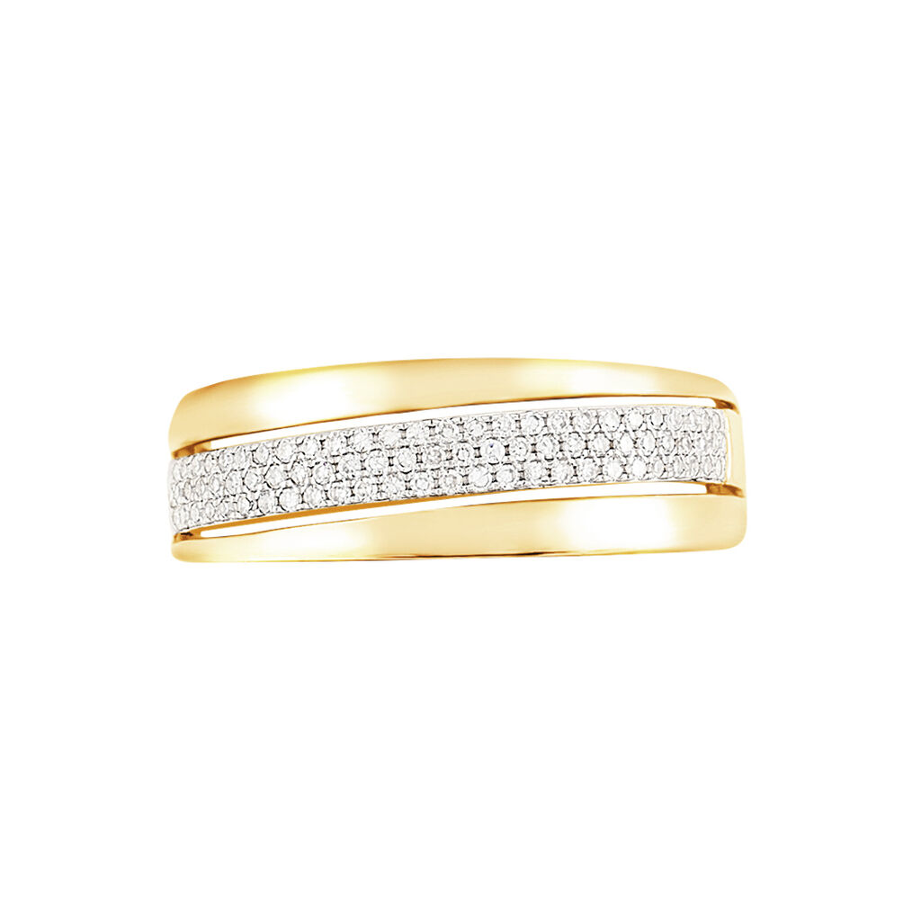 Bague Tima Or Jaune Diamant - Bagues avec pierre Femme | Histoire d’Or