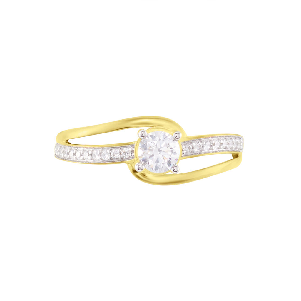 Bague Armelle Or Jaune Oxyde - Bagues avec pierre Femme | Histoire d’Or