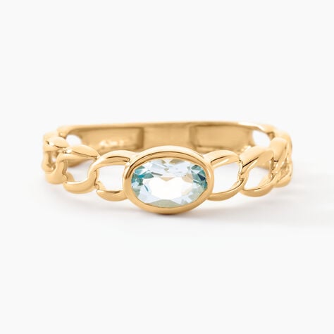 Bague Chain Or Jaune Topaze - Bagues solitaires Femme | Histoire d&rsquo;Or