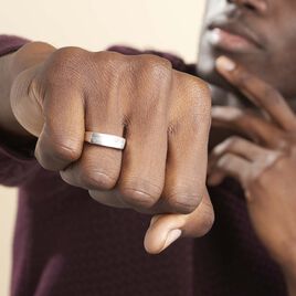Chevalière Michel Argent Blanc Oxyde De Zirconium - Chevalières Homme | Histoire d’Or