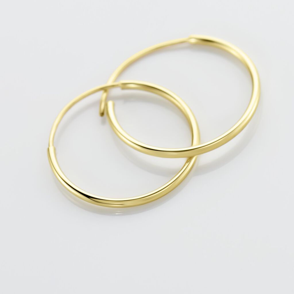 Créoles Muses Or Jaune - Boucles d'oreilles créoles Femme | Histoire d’Or