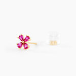 Boucles D'Oreilles Puces Fingall Or Jaune Oxyde De Zirconium - Clous d'oreilles Femme | Histoire d&rsquo;Or