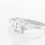 Bague Saelle Or Blanc Oxyde De Zirconium - Bagues solitaires Femme | Histoire d&rsquo;Or