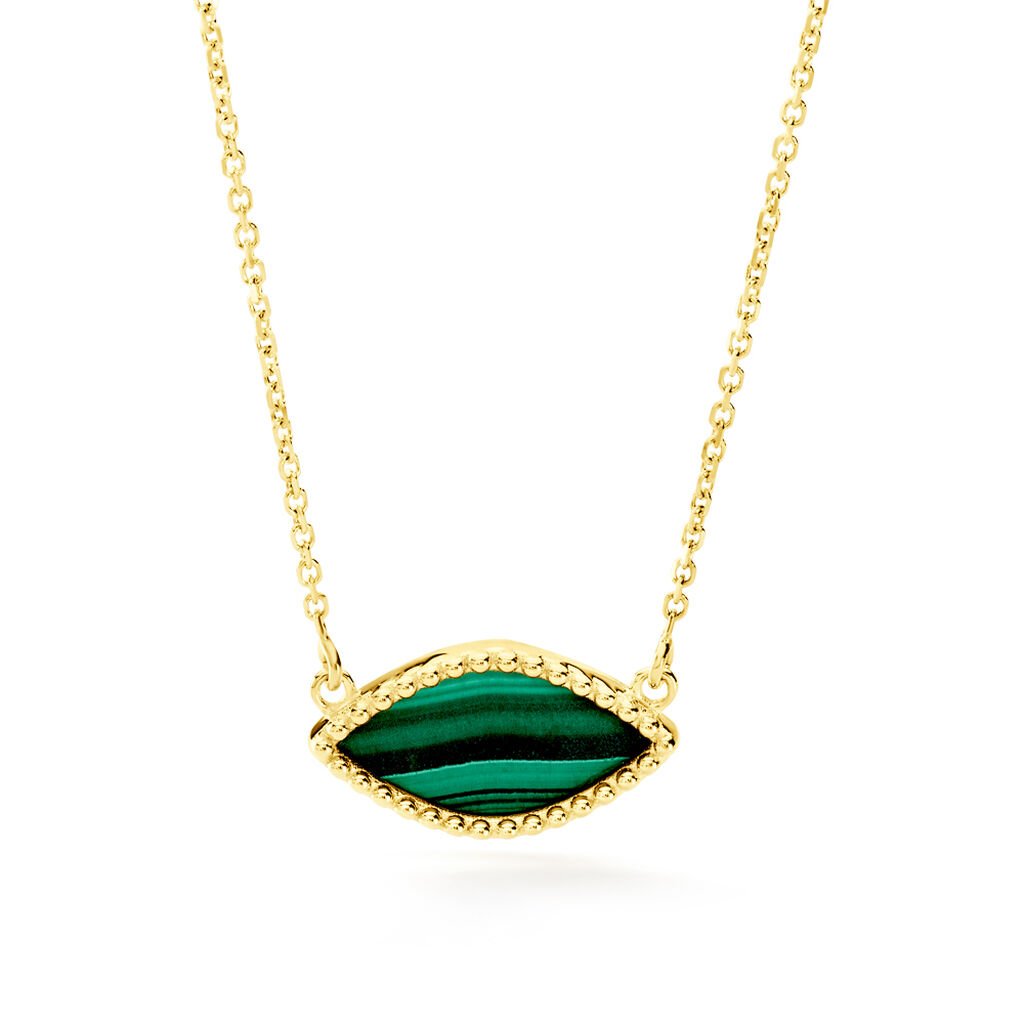 Collier Silma Or Jaune Malachite - Colliers Femme | Histoire d&rsquo;Or