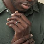 Bague Karly Acier Blanc - Bagues fantaisie Homme | Histoire d&rsquo;Or