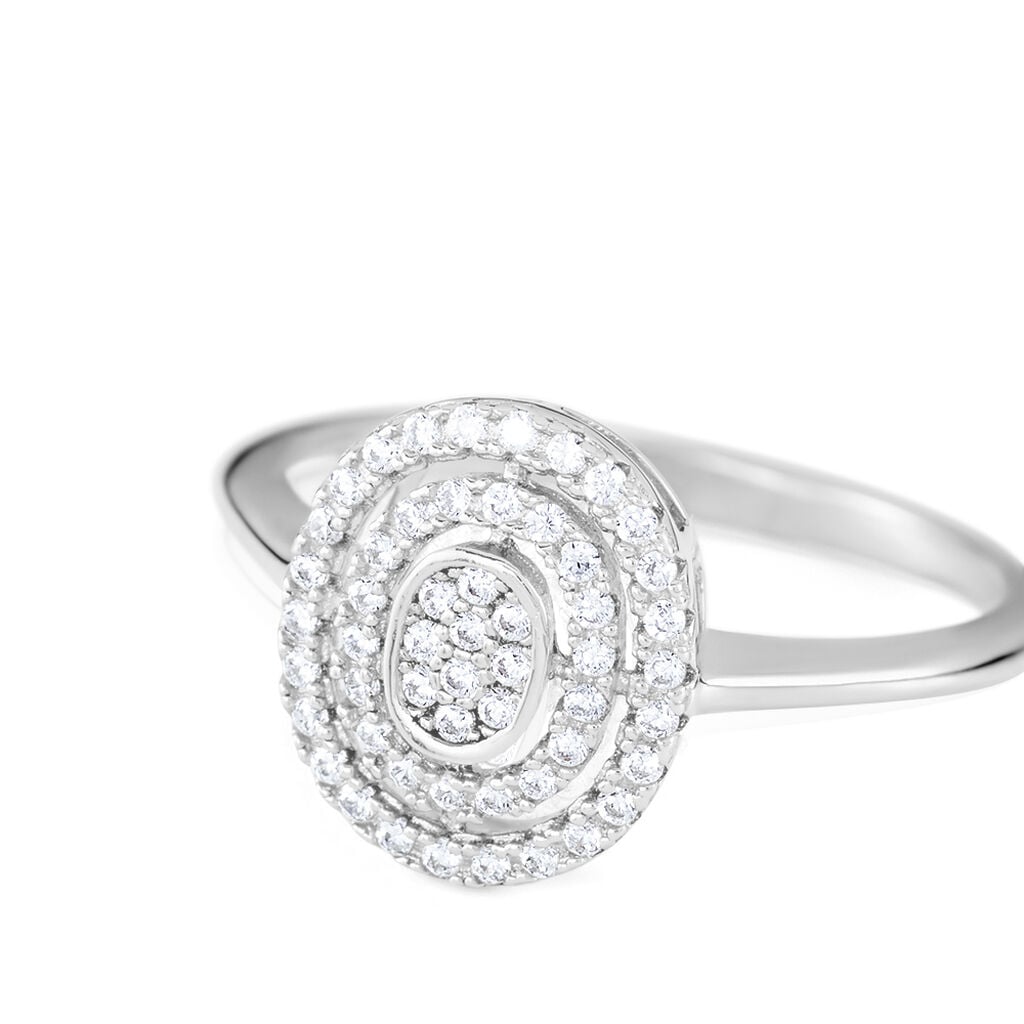 Bague Fidjy Argent Blanc Oxyde De Zirconium - Bagues avec pierre Femme | Histoire d&rsquo;Or