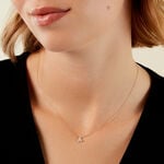 Collier Usoa Or Jaune Diamant Synth&eacute;tique - Colliers Femme | Histoire d&rsquo;Or