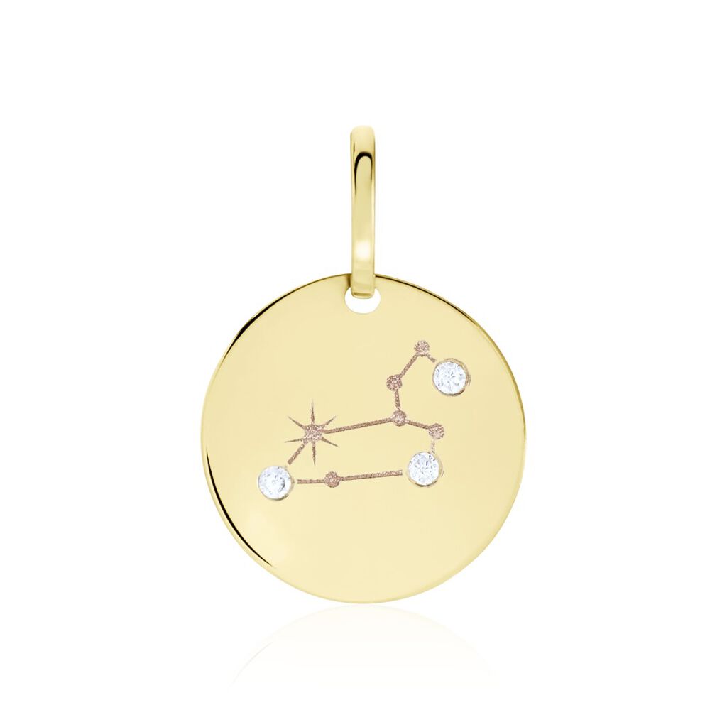Pendentif Or Jaune Astraea Oxyde De Zirconium - Pendentifs Zodiaque Femme | Histoire d’Or