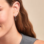 Boucles D'oreilles Pendantes Behati Argent Blanc Corail Turquoise - Boucles d'oreilles fantaisie Femme | Histoire d&rsquo;Or