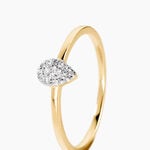 Bague Pear C Or Jaune Diamant - Bagues avec pierre Femme | Histoire d&rsquo;Or