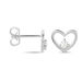 Boucles D'oreilles Puces Argent Blanc Sabino Oxydes De Zirconium - Boucles d'oreilles fantaisie Femme | Histoire d’Or