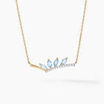 Collier Tiara Or Jaune Topaze Oxyde De Zirconium - Colliers Femme | Histoire d&rsquo;Or