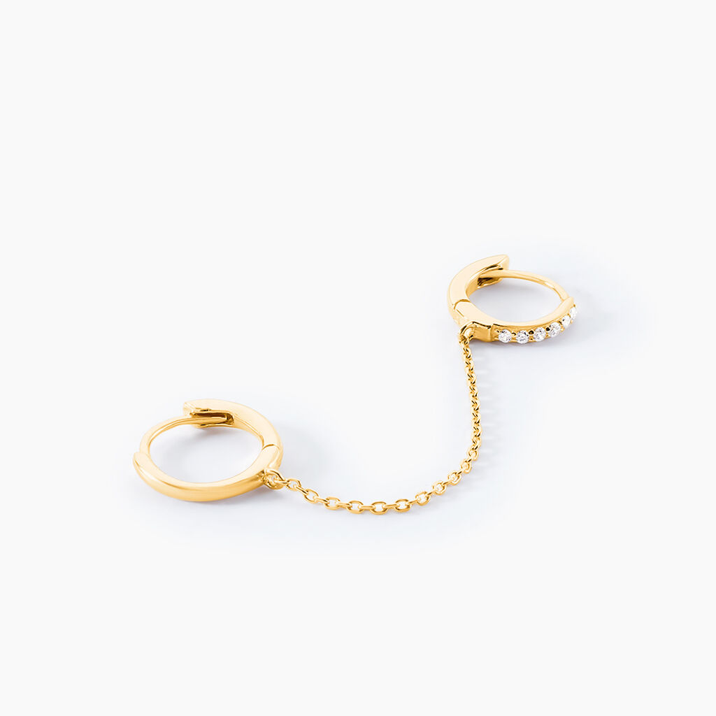 Bijou D'oreille Unitaire Briallen Or Jaune Oxyde De Zirconium - Piercings d'oreilles Femme | Histoire d&rsquo;Or