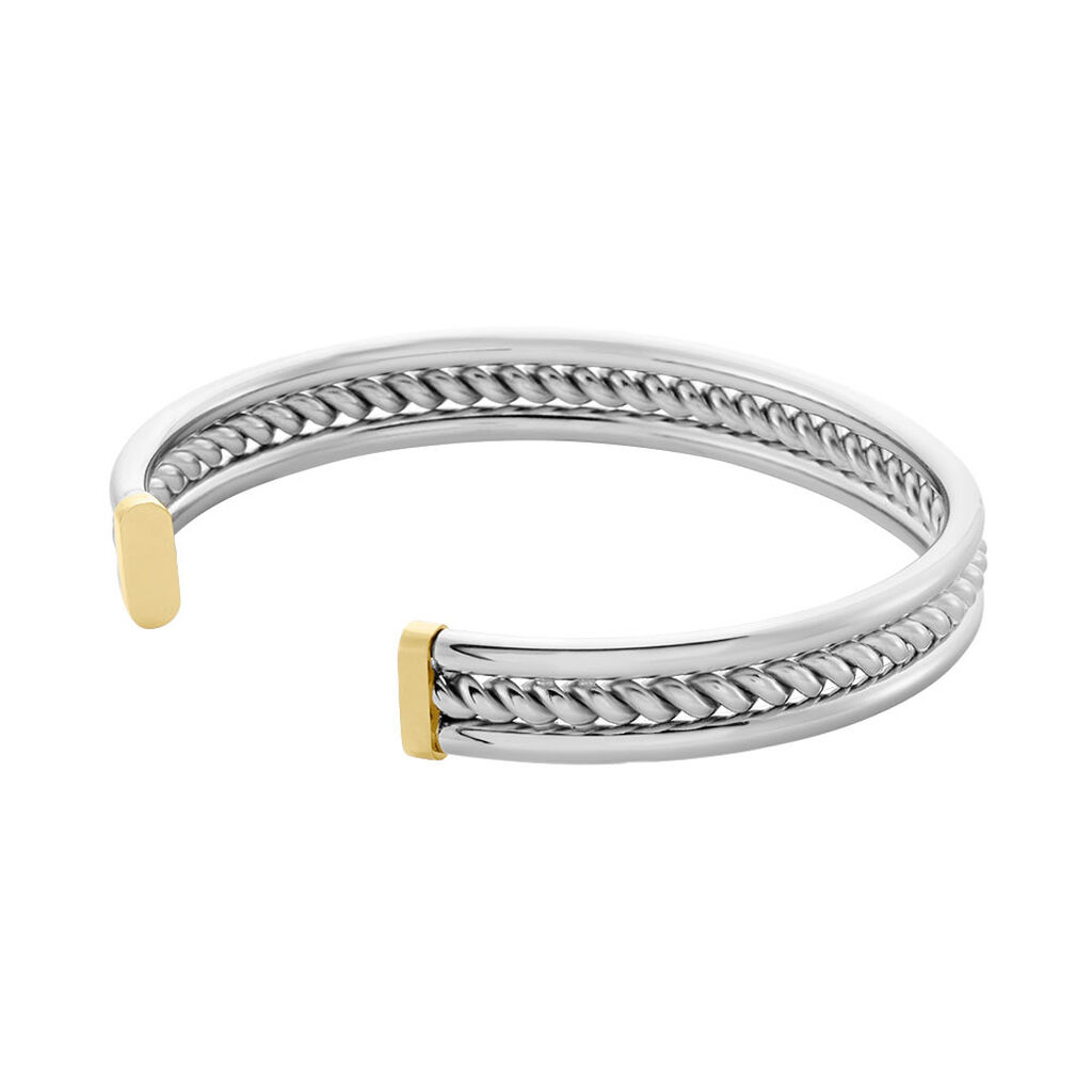 Bracelet Jonc Ouvert Acier Blanc Winnoc - Bracelets joncs Homme | Histoire d’Or