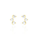Boucles D'oreilles Puces Mureille Or Jaune Oxyde De Zirconium - Clous d'oreilles Femme | Histoire d&rsquo;Or