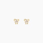 Boucles D'Oreilles Puces Darina Argent Dor&eacute; A L'Or 750/1000 Oxyde De Zirconium - Boucles d'oreilles fantaisie Enfant | Histoire d&rsquo;Or