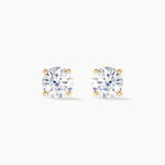 Boucles D'oreilles Puces Nilay Plaqu&eacute; Or Jaune Oxyde De Zirconium - Boucles d'oreilles fantaisie Femme | Histoire d&rsquo;Or