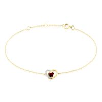 Bracelet Eliana Or Jaune Rhodolite Oxyde De Zirconium