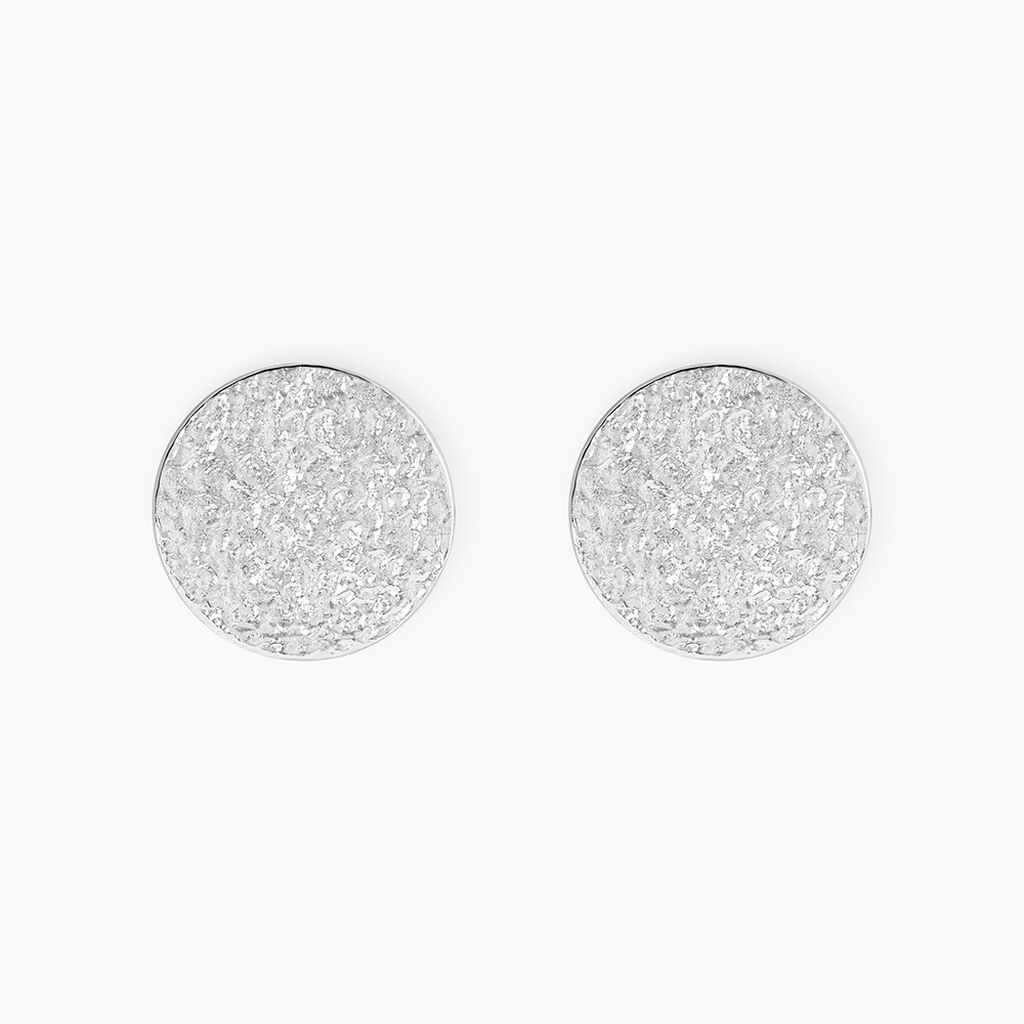 Boucles D'oreilles Puces Blanka Argent Blanc - Boucles d'oreilles fantaisie Femme | Histoire d&rsquo;Or