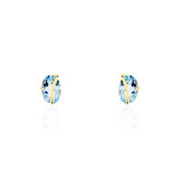 Boucles D'oreilles Puces Prudencia Or Jaune Topaze