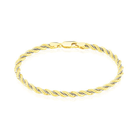 Bracelet Jerryenne Maille Corde Et Venitienne Or Bicolore - Bracelets chaîne Femme | Histoire d’Or