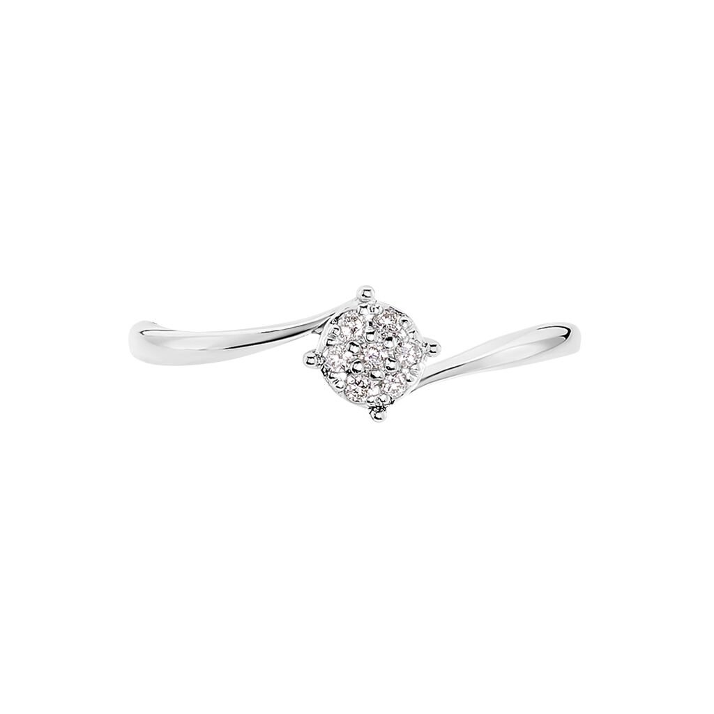 Bague Lysia Or Blanc Diamant - Bagues avec pierre Femme | Histoire d’Or