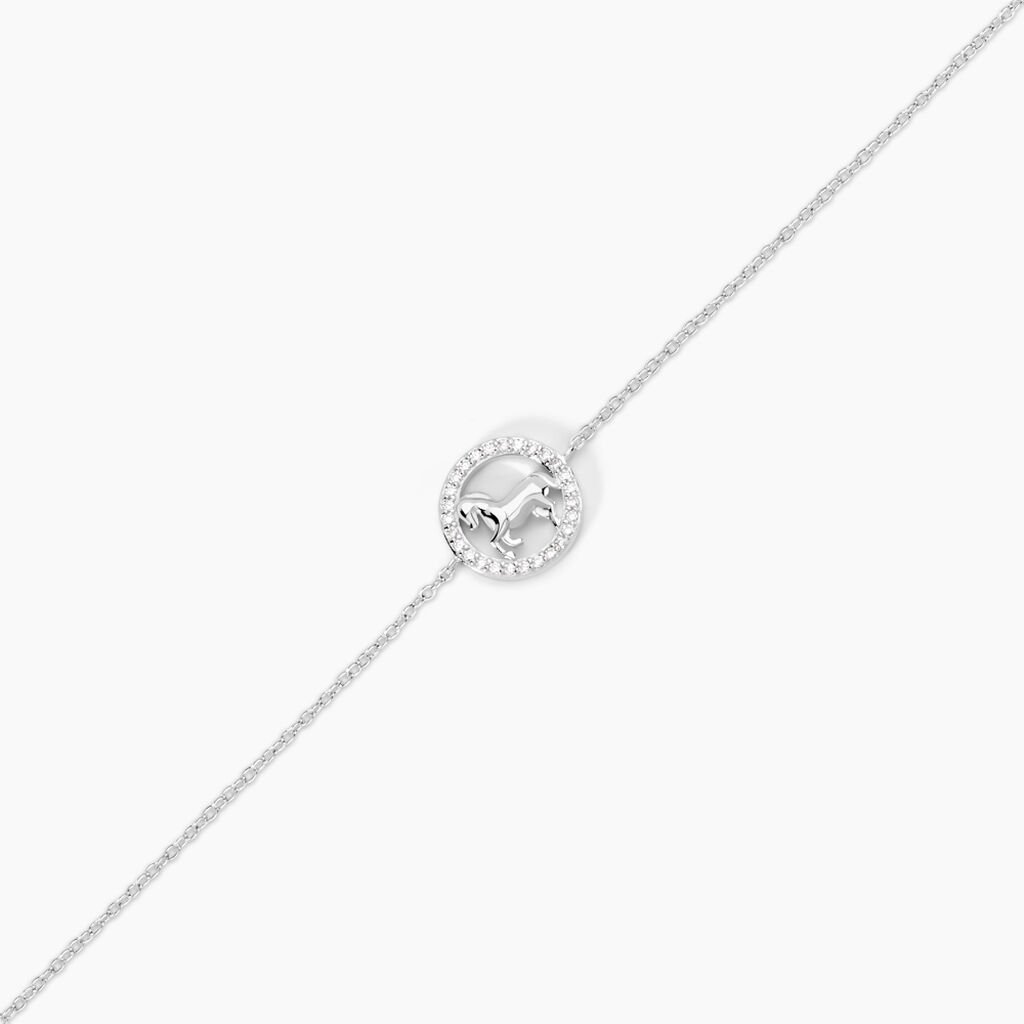Bracelet Court Argent Blanc Ayeline Oxyde De Zirconium - Bracelets Femme | Histoire d&rsquo;Or