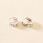 Cr&eacute;oles Argent Blanc Taki Oxydes De Zirconium - Boucles d'oreilles cr&eacute;oles Femme | Histoire d&rsquo;Or