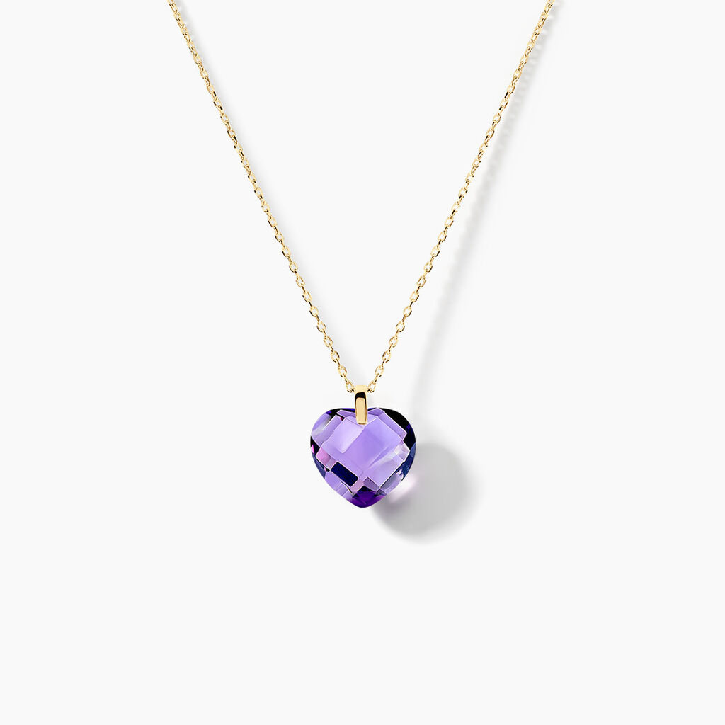 Collier Ludmille Or Jaune Amethyste