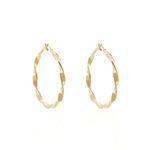 Cr&eacute;oles Lenna Torsad&eacute;e Plaqu&eacute; Or Jaune - Boucles d'oreilles cr&eacute;oles Femme | Histoire d&rsquo;Or