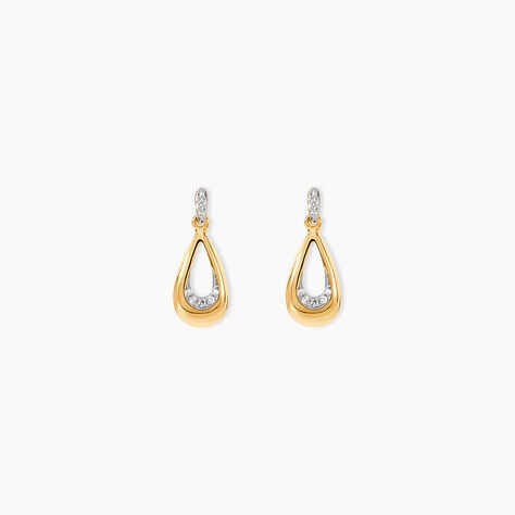 Boucles D'oreilles Puces Nirmala Or Jaune Diamant - Boucles d'oreilles pendantes Femme | Histoire d&rsquo;Or