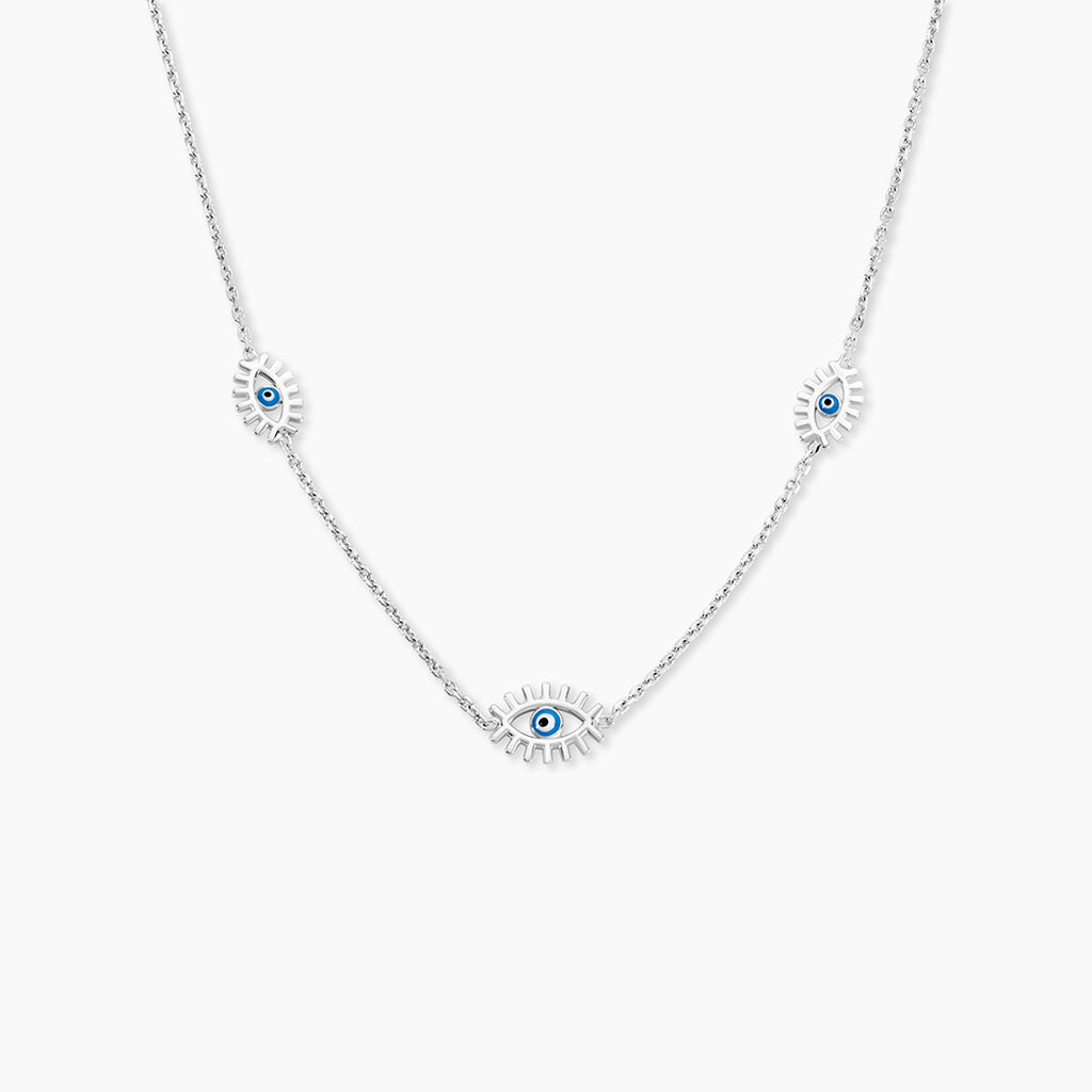 Collier Parad'eyes Argent Blanc - Colliers fantaisie Femme | Histoire d&rsquo;Or