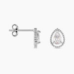 Boucles D'oreilles Puces Cyra Argent Blanc Oxyde De Zirconium - Boucles d'oreilles fantaisie Femme | Histoire d&rsquo;Or