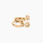 Cr&eacute;oles Ellie Plaque Or Jaune Oxyde De Zirconium - Boucles d'oreilles cr&eacute;oles Femme | Histoire d&rsquo;Or