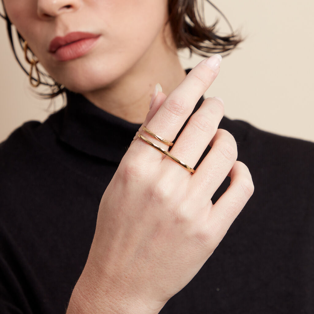 Bague Gold Aura Acier Jaune - Bagues fantaisie Femme | Histoire d’Or