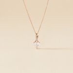 Collier Or Rose Clothilde Quartz - Colliers Femme | Histoire d&rsquo;Or