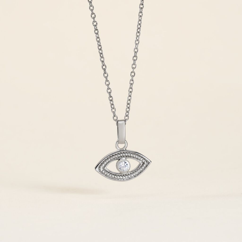 Pendentif Amelot Argent Blanc Oxyde De Zirconium - Pendentifs Femme | Histoire d&rsquo;Or
