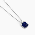Collier Mani Argent Blanc Lapis Lazuli - Colliers Homme | Histoire d&rsquo;Or