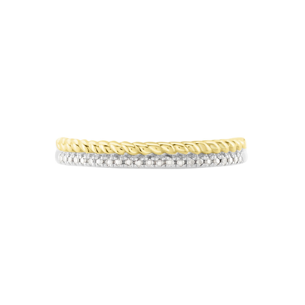 Bague Or Jaune Uxella Diamants - Bagues avec pierre Femme | Histoire d’Or