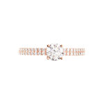 Bague Solitaire Dayna Or Rose Oxyde De Zirconium - Bagues solitaires Femme | Histoire d&rsquo;Or