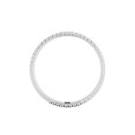 Alliance Multi Facettes Diamantee Ruban Plat Or Blanc - Alliances Unisex | Histoire d&rsquo;Or