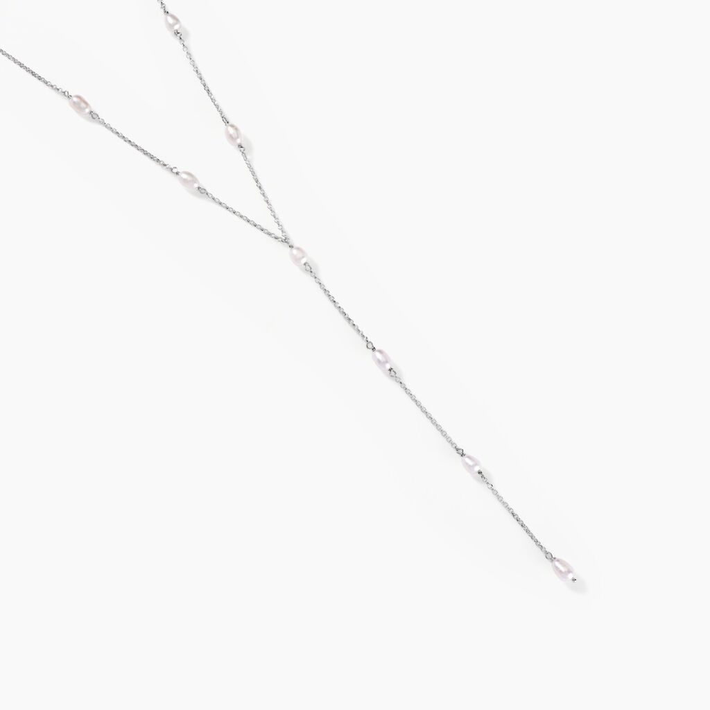 Collier Meily Argent Blanc Perle De Culture - Colliers fantaisie Femme | Histoire d&rsquo;Or
