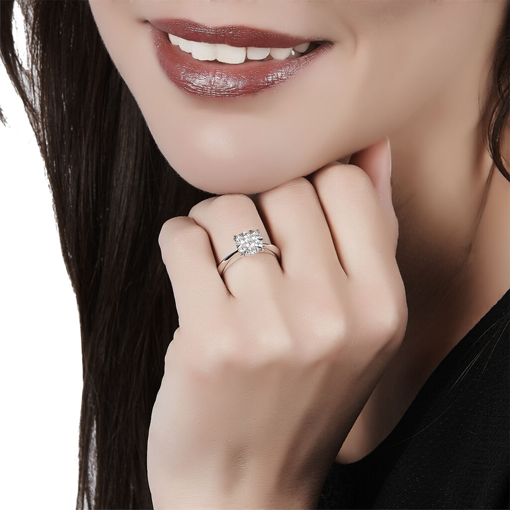 Bague Solitaire Dream Or Blanc Diamant - Bagues solitaires Femme | Histoire d&rsquo;Or
